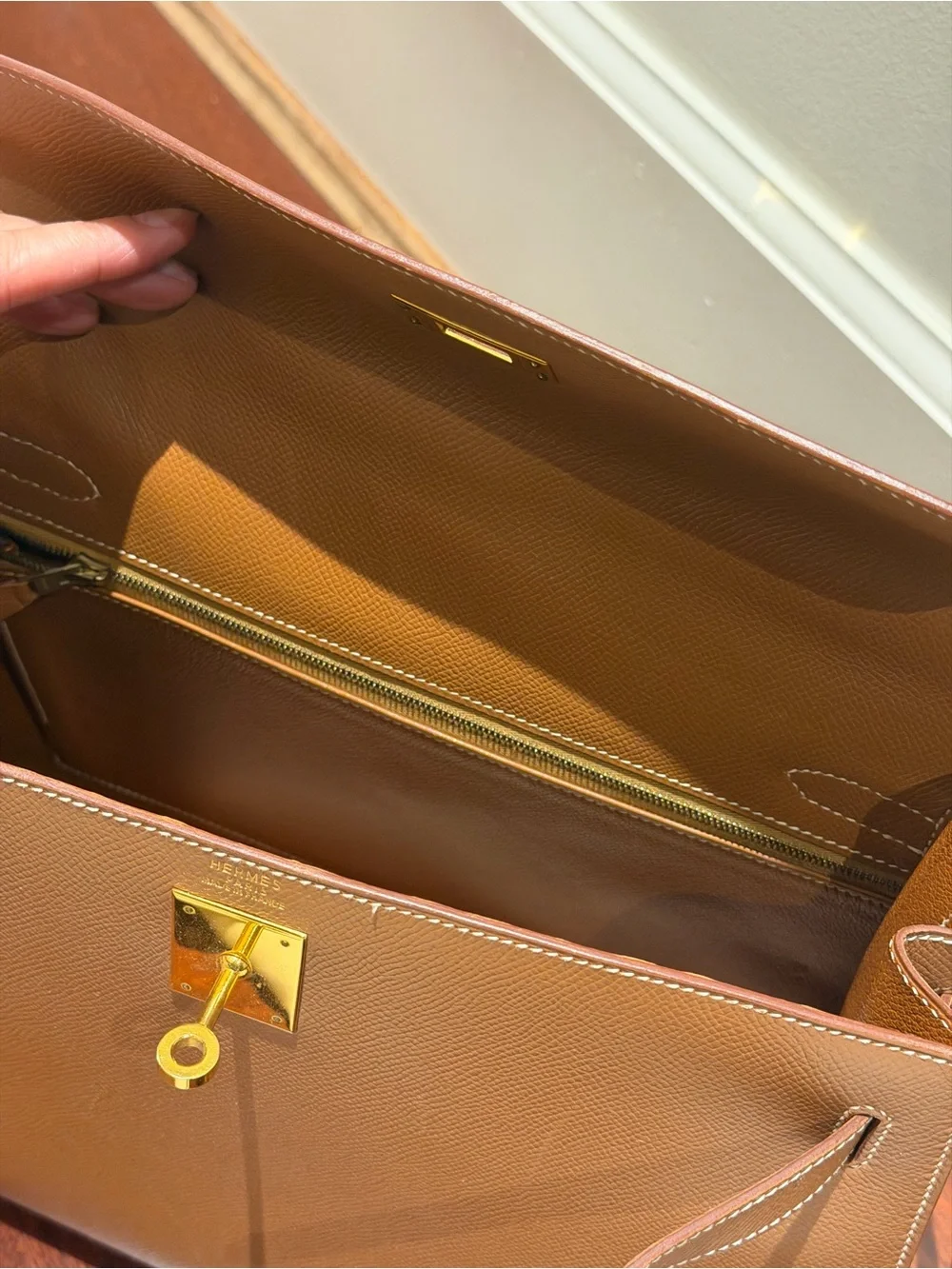 Hermes Kelly 32 Gold Epsom authentic - Picture 3 of 6